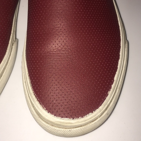Burgundy leather Vans - Picture 7 of 8